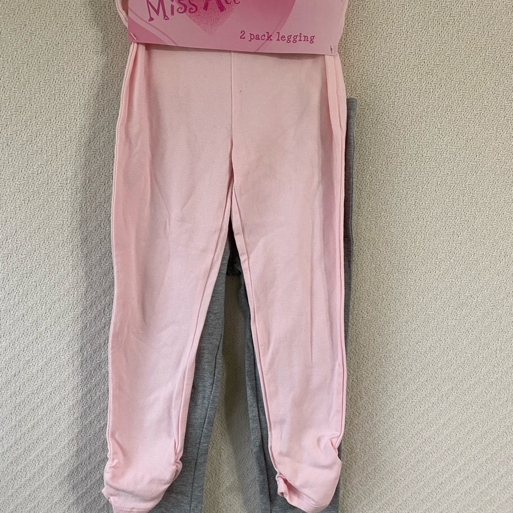 Little Miss Attitude 2-Pk Leggings-Size S4/5